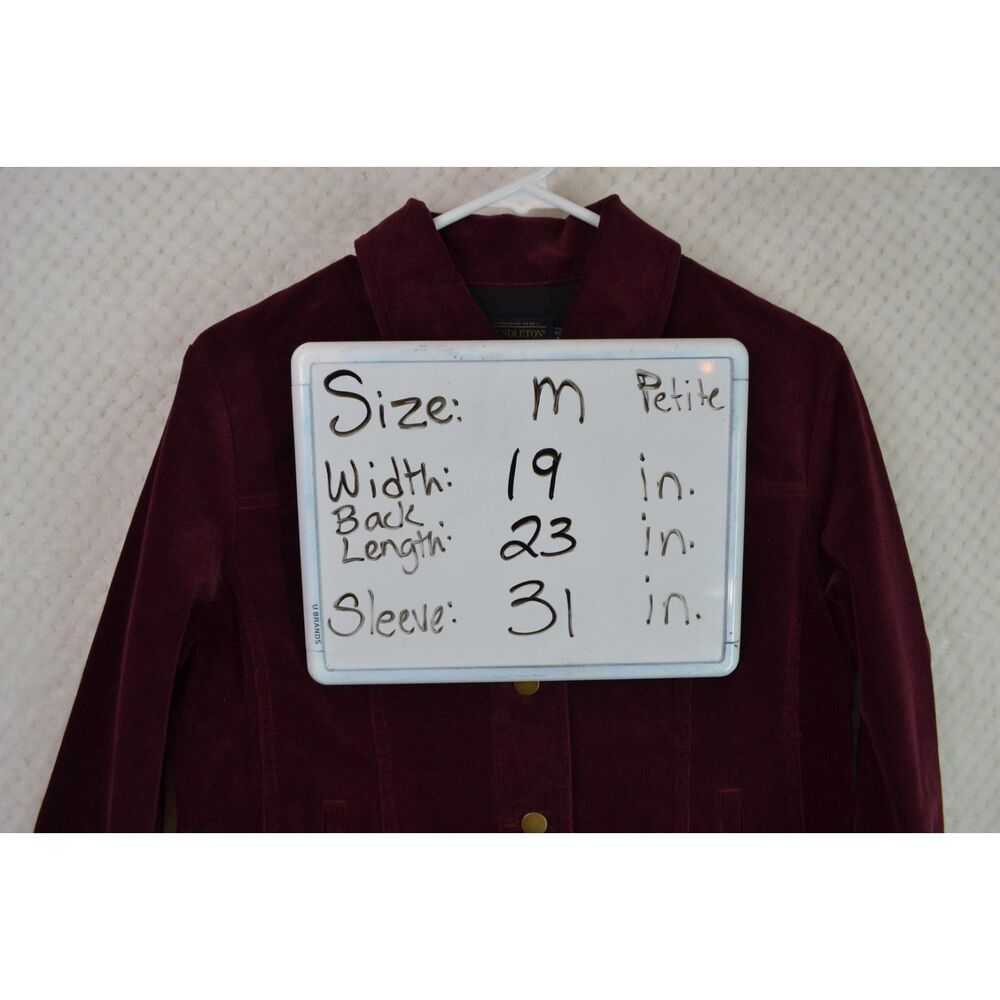 Pendleton Snap Jacket Women's Medium Petite Burgu… - image 7